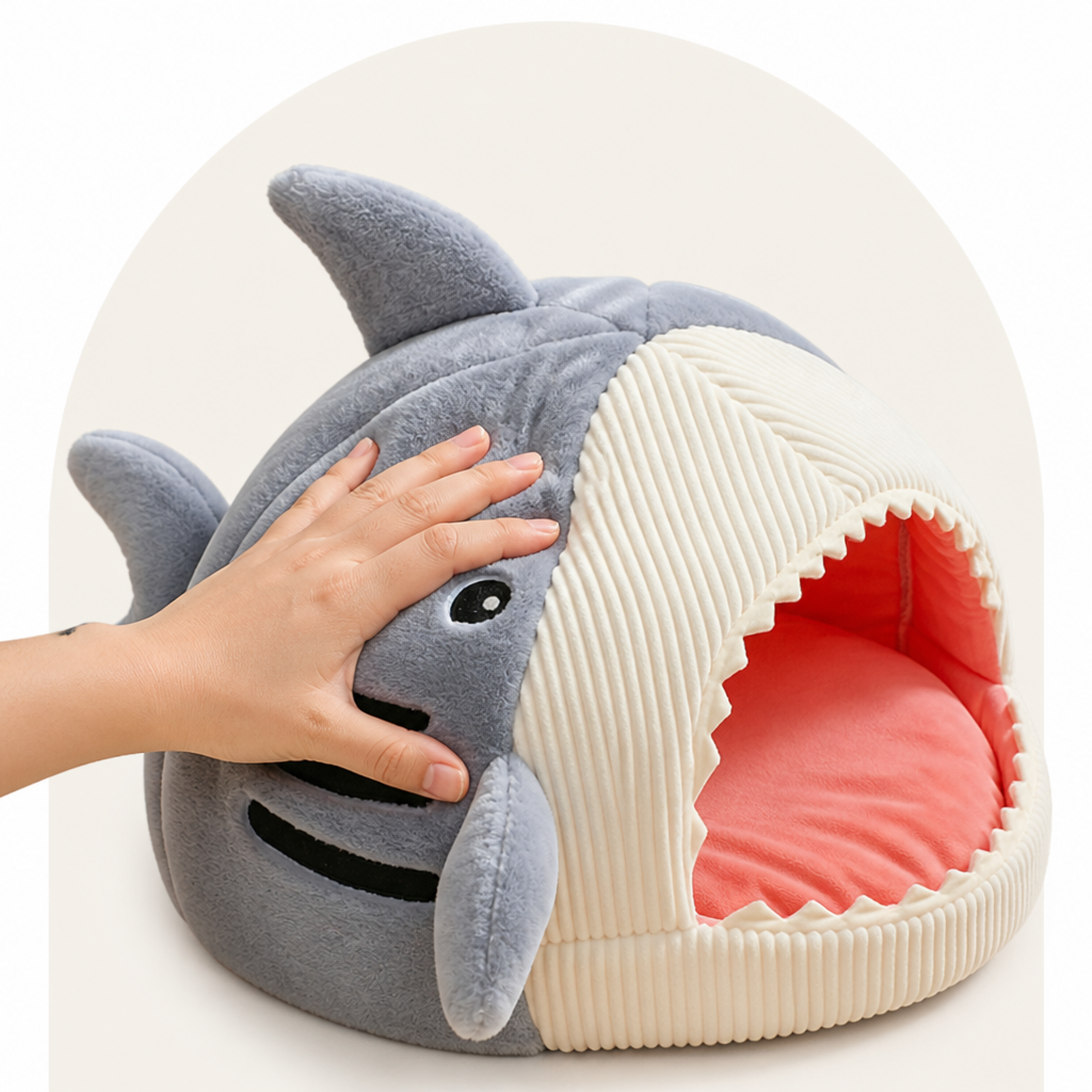 DogBedHouse Insulated Enclosed Plush Cat Bed