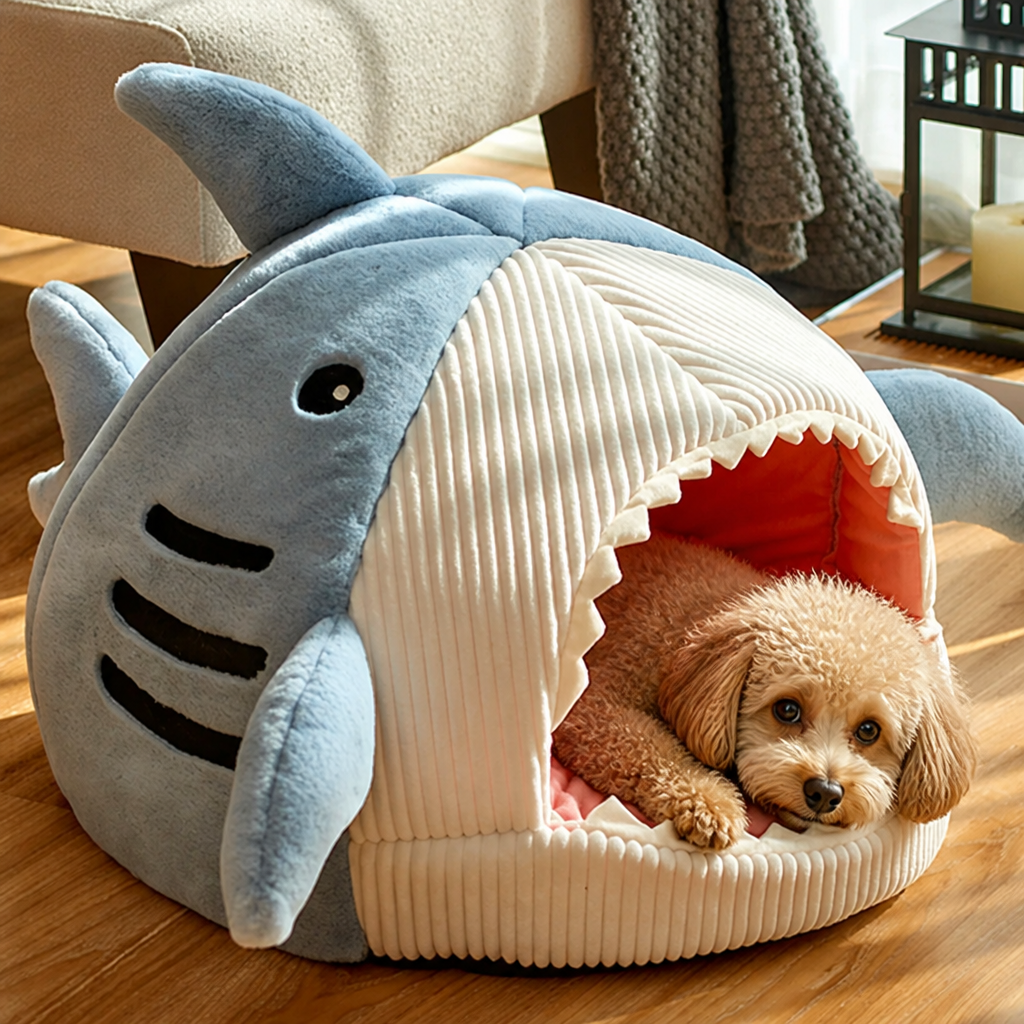 DogBedHouse Insulated Enclosed Plush Cat Bed