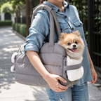 DogBedHouse Insulated Faux-Fur & Windproof Nylon Pet Carrier (Includes Two Mats)