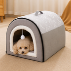 DogBedHouse Insulated Memory Foam Enclosed Dog Bed (Removable Cover)