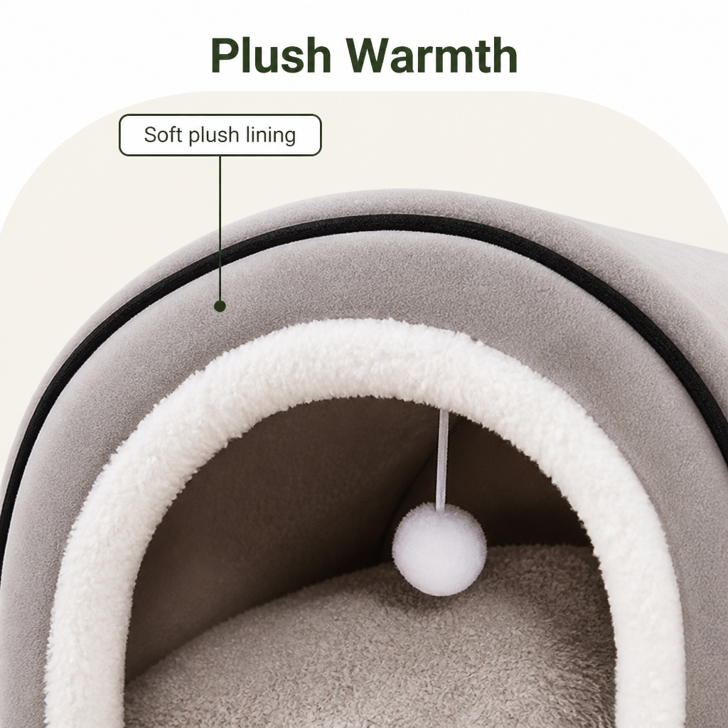 DogBedHouse Insulated Memory Foam Enclosed Dog Bed (Removable Cover)