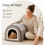 DogBedHouse Insulated Memory Foam Enclosed Dog Bed (Removable Cover)
