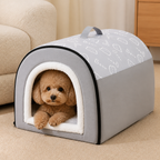 DogBedHouse Insulated Memory Foam Enclosed Dog Bed (Removable Cover)
