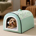 DogBedHouse Insulated Memory Foam Enclosed Dog Bed (Removable Cover)