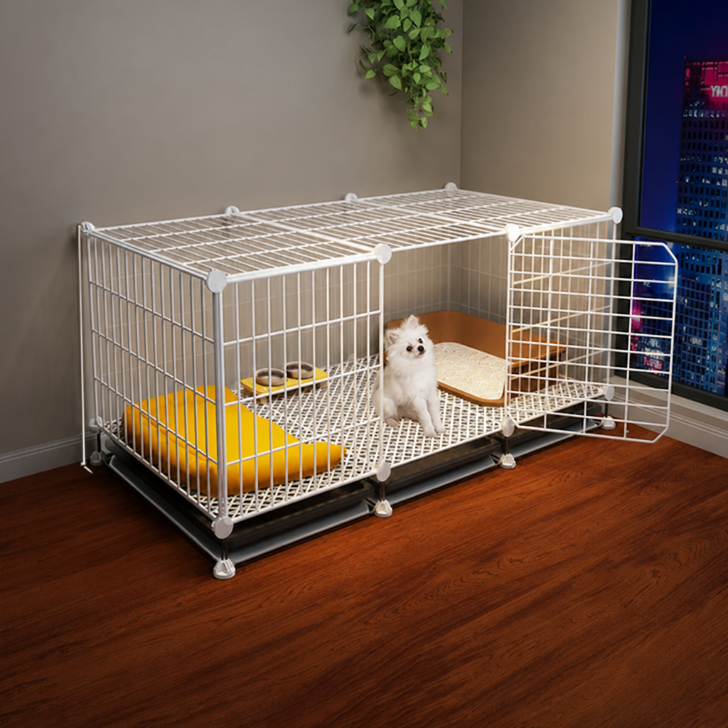 DogBedHouse Insulated & Separate Toilet Small Dog Kennel