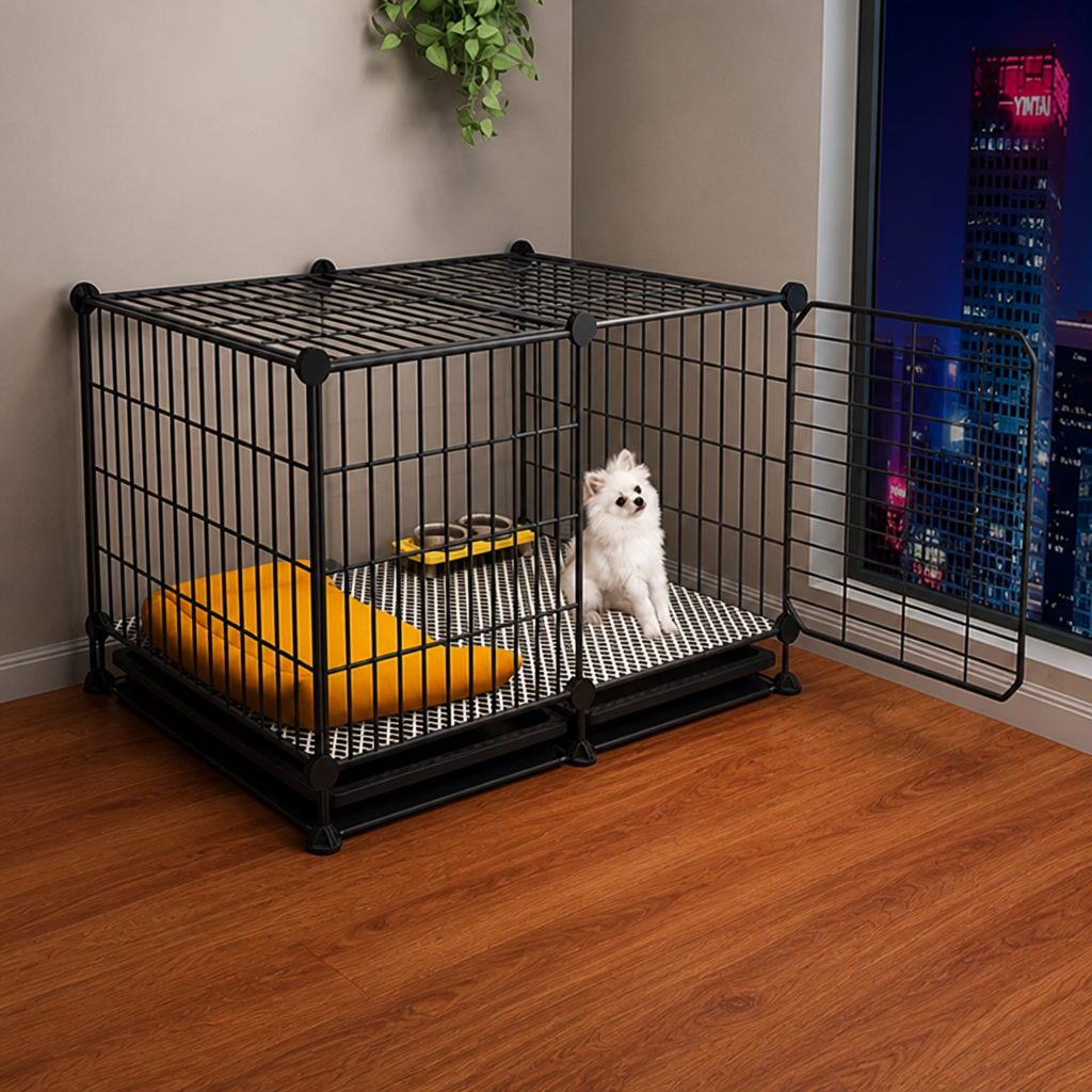 DogBedHouse Insulated & Separate Toilet Small Dog Kennel