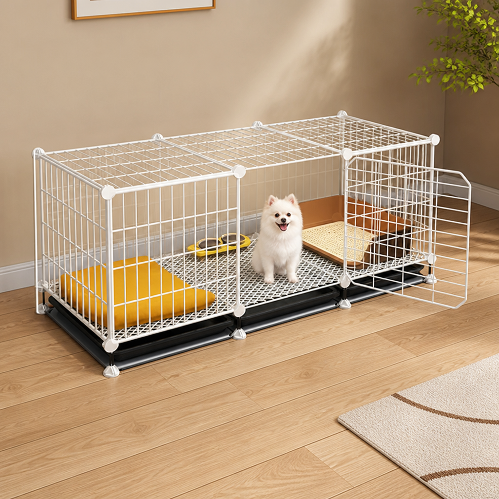 DogBedHouse Insulated & Separate Toilet Small Dog Kennel