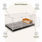 DogBedHouse Insulated & Separate Toilet Small Dog Kennel