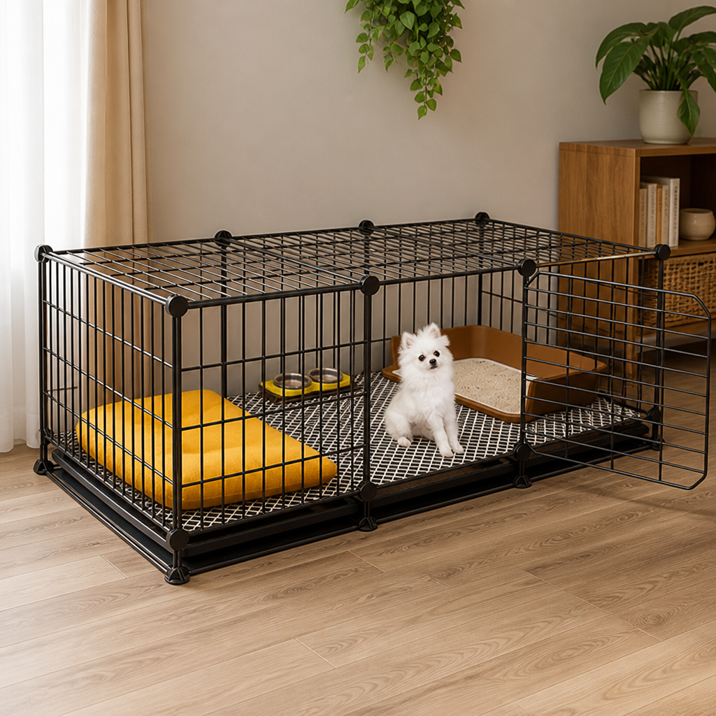 DogBedHouse Insulated & Separate Toilet Small Dog Kennel