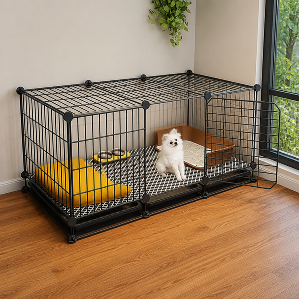 DogBedHouse Insulated & Separate Toilet Small Dog Kennel