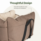DogBedHouse Integrated Safety Belt & Washable Plush Dog Car Seat (Small Dogs)