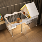 DogBedHouse Integrated Toilet & Modular Dog Playpen (Removable Toilet Tray)