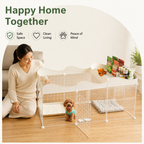 DogBedHouse Integrated Toilet & Modular Dog Playpen (Removable Toilet Tray)