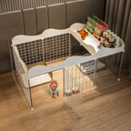 DogBedHouse Integrated Toilet & Modular Dog Playpen (Removable Toilet Tray)