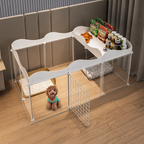 DogBedHouse Integrated Toilet & Modular Dog Playpen (Removable Toilet Tray)