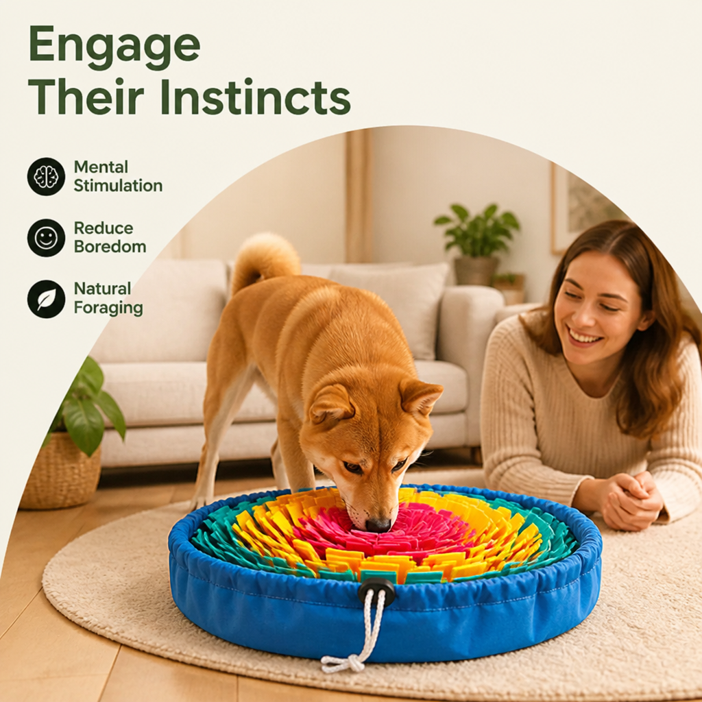 DogBedHouse Interactive Foraging Snuffle Mat (Adjustable)