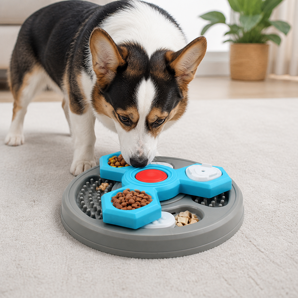DogBedHouse Interactive Multi-Layer & Non-Slip Slow Feeder Bowl