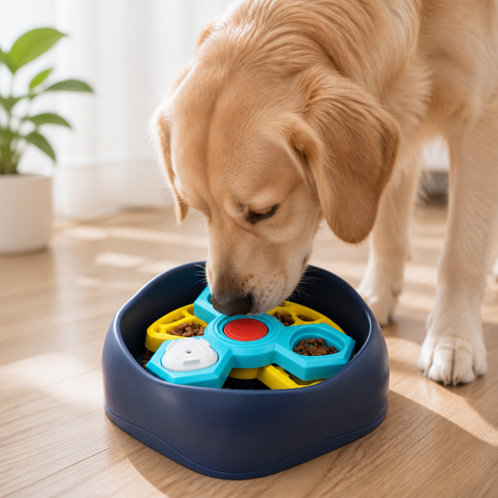 DogBedHouse Interactive Multi-Layer & Non-Slip Slow Feeder Bowl