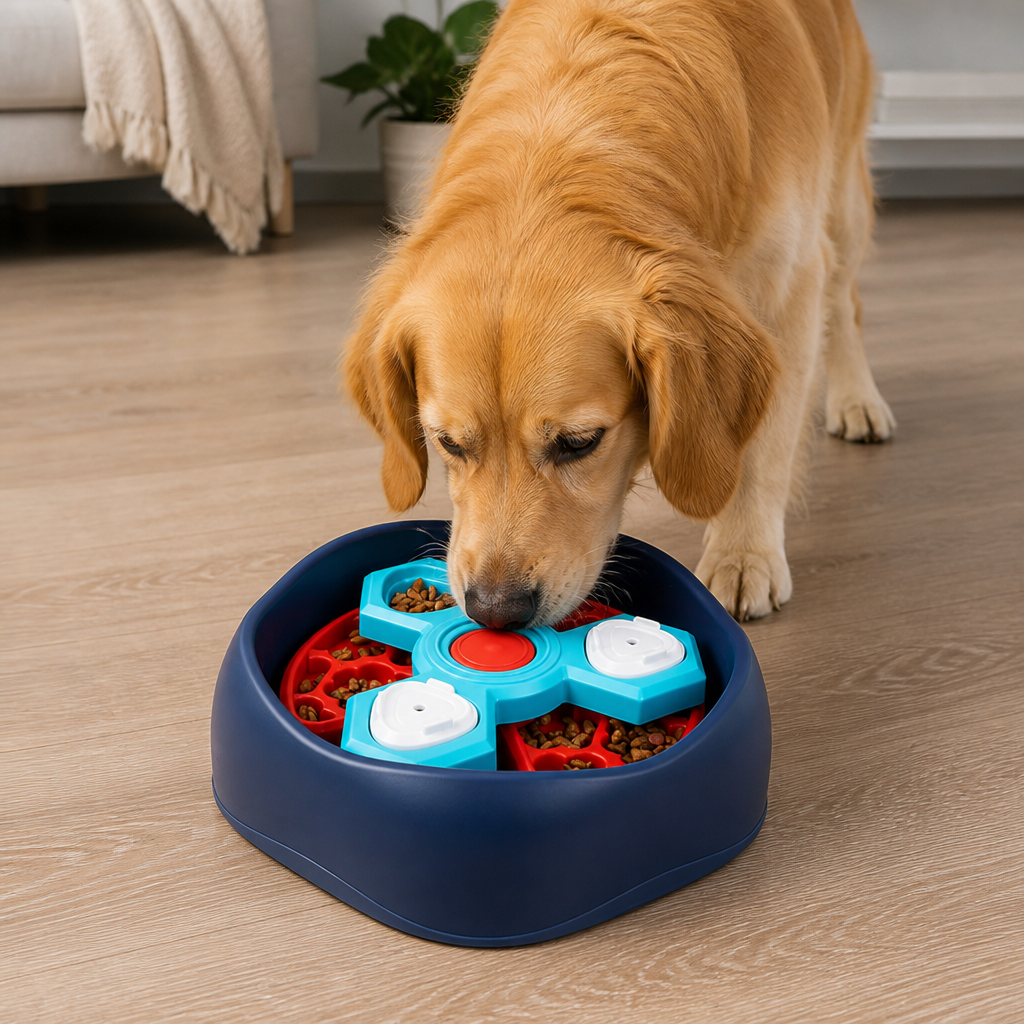DogBedHouse Interactive Multi-Layer & Non-Slip Slow Feeder Bowl