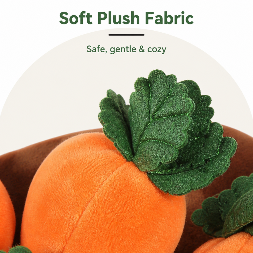 DogBedHouse Interactive Plush Carrot Snuffle Mat