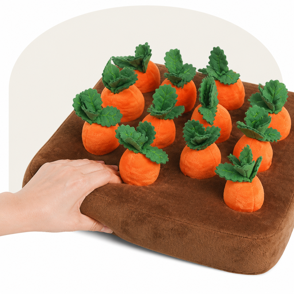 DogBedHouse Interactive Plush Carrot Snuffle Mat