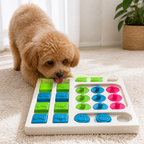DogBedHouse Interactive Puzzle & Non-Slip Slow-Feeder Bowl