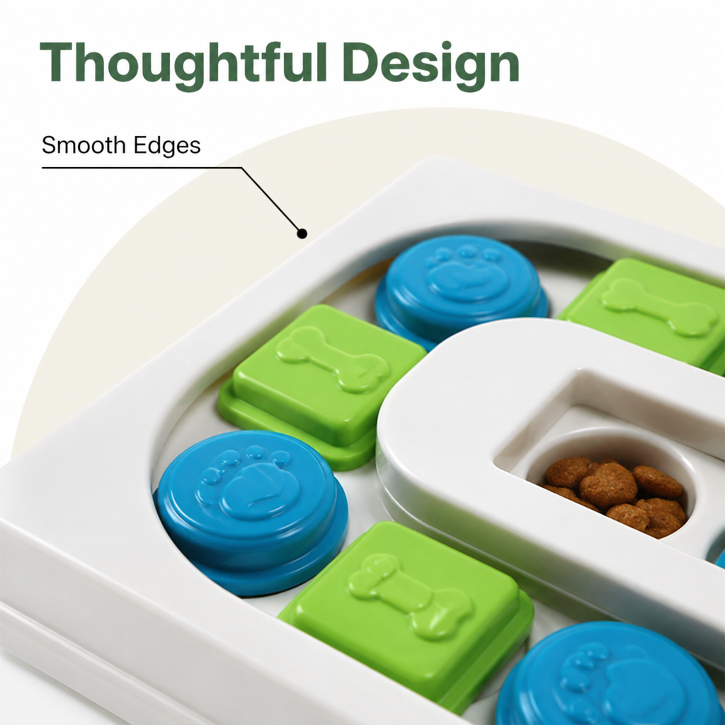 DogBedHouse Interactive Puzzle & Non-Slip Slow-Feeder Bowl