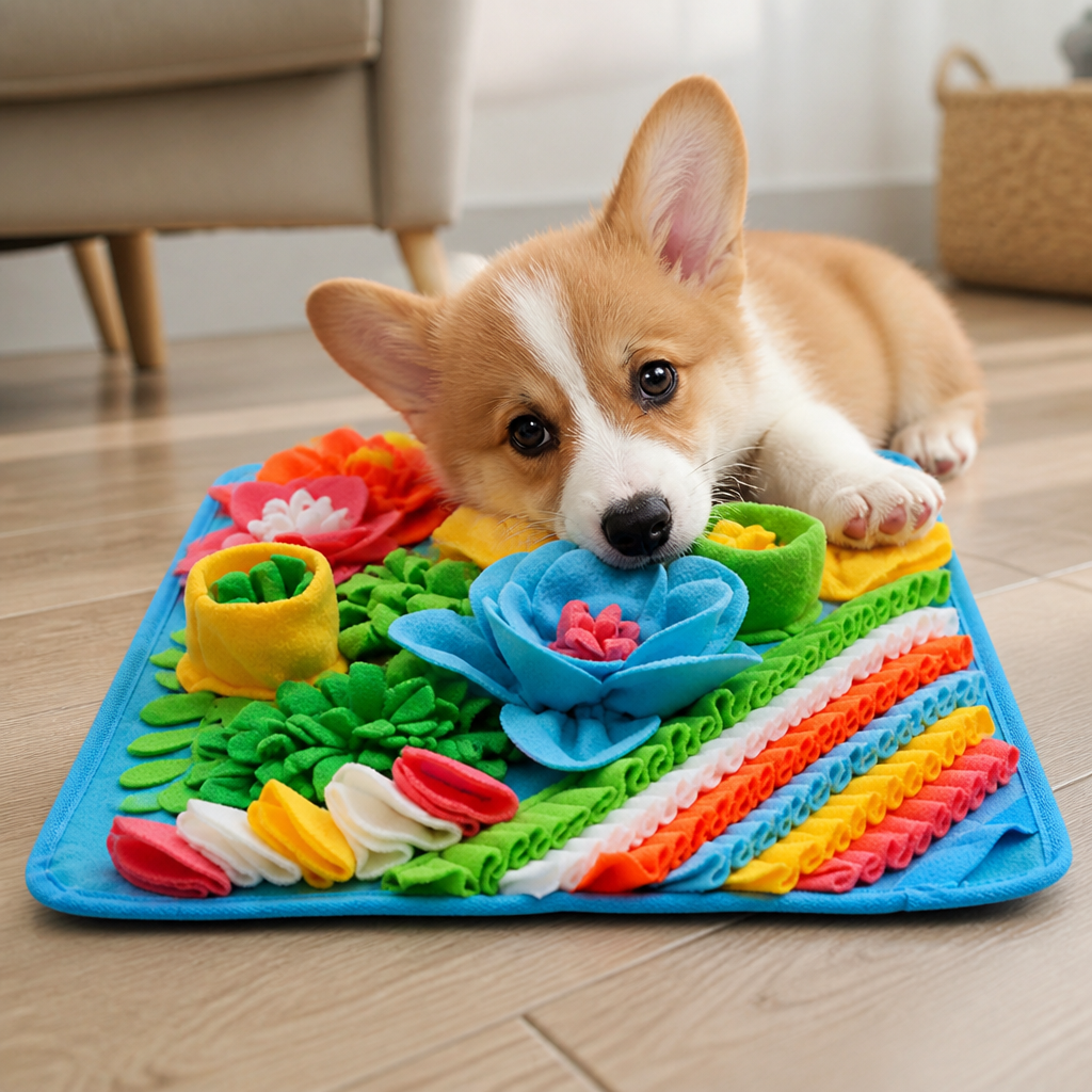 DogBedHouse Interactive Slow-Feeding Snuffle Mat (Machine-Washable)