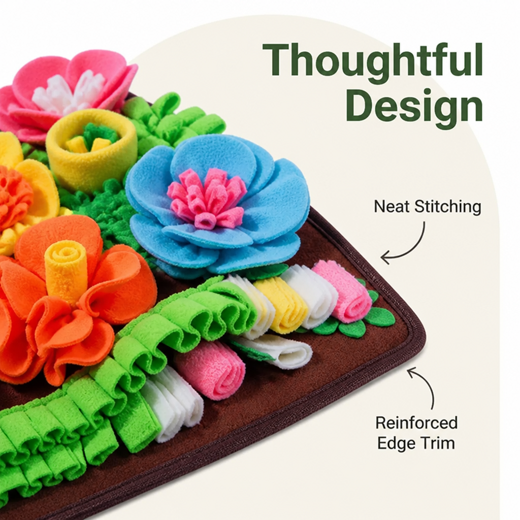 DogBedHouse Interactive Slow-Feeding Snuffle Mat (Machine-Washable)