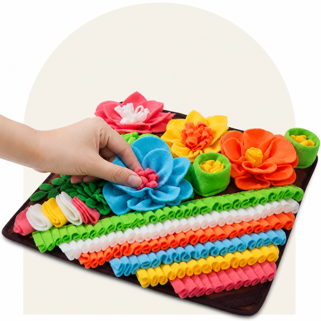DogBedHouse Interactive Slow-Feeding Snuffle Mat (Machine-Washable)