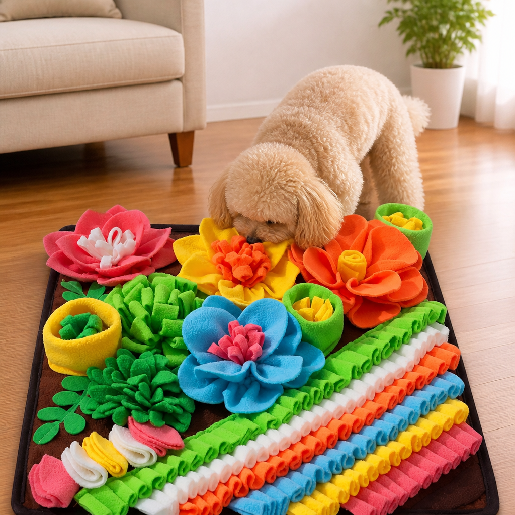 DogBedHouse Interactive Slow-Feeding Snuffle Mat (Machine-Washable)