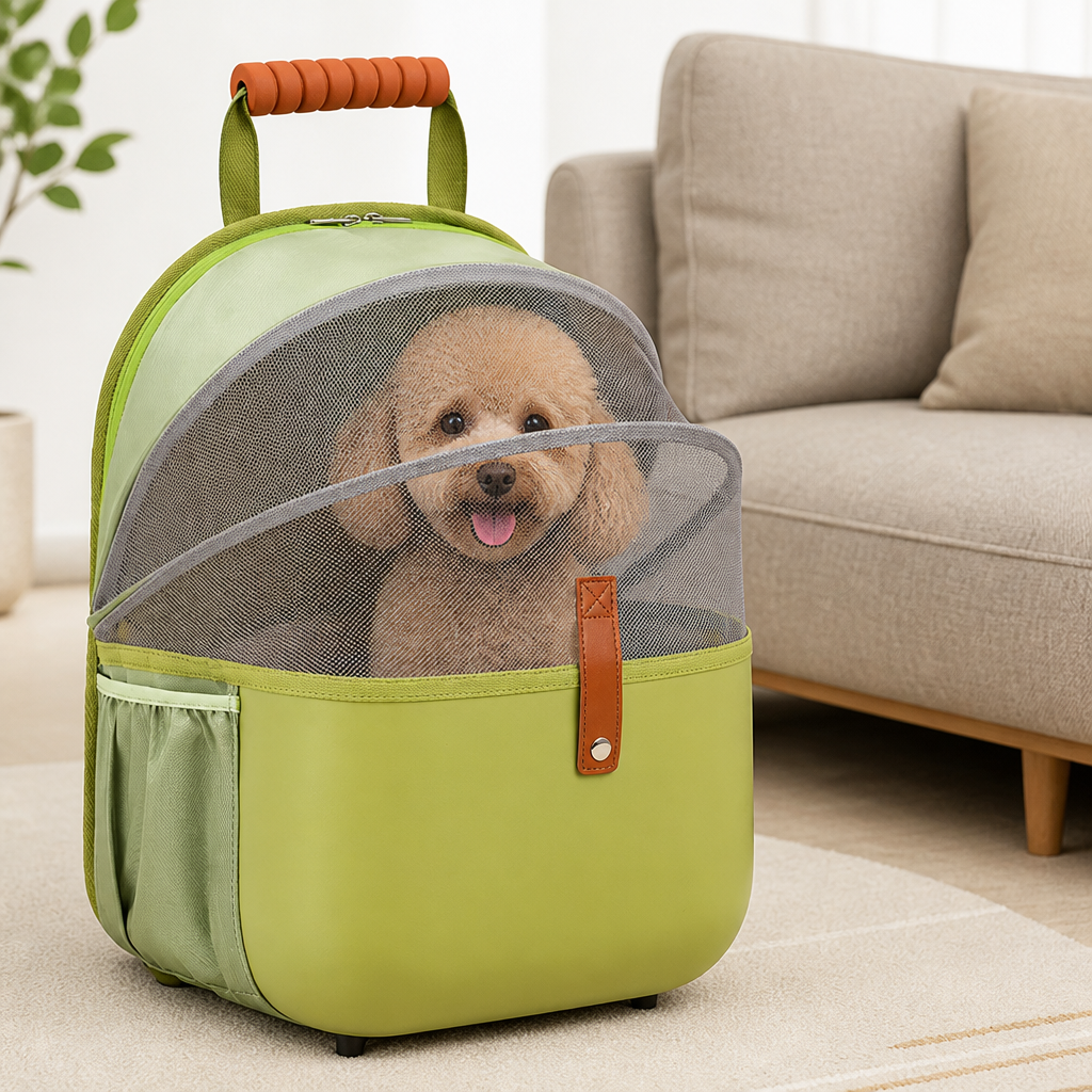 DogBedHouse Large Breathable Foldable Travel Backpack (Dual Shoulder Straps)
