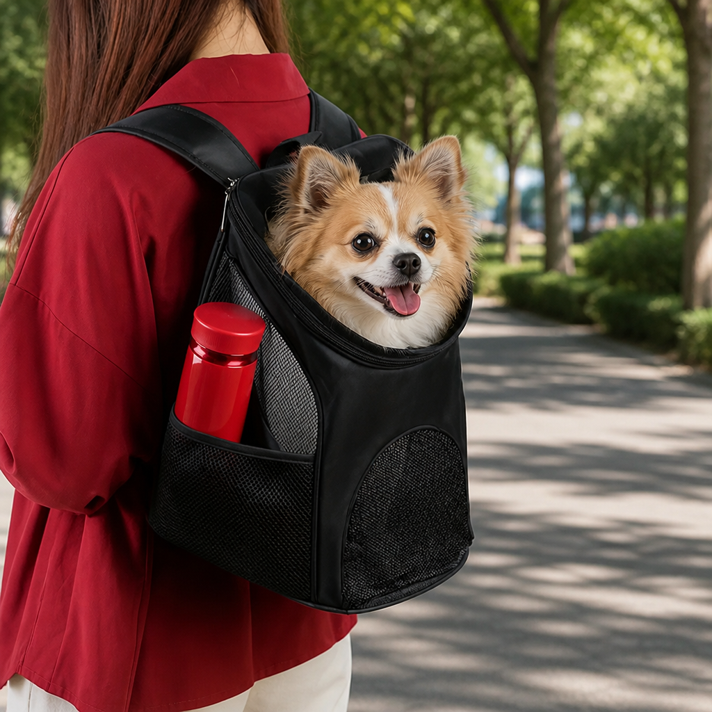 DogBedHouse Large Capacity & Breathable Mesh Dog Backpack (Foldable)