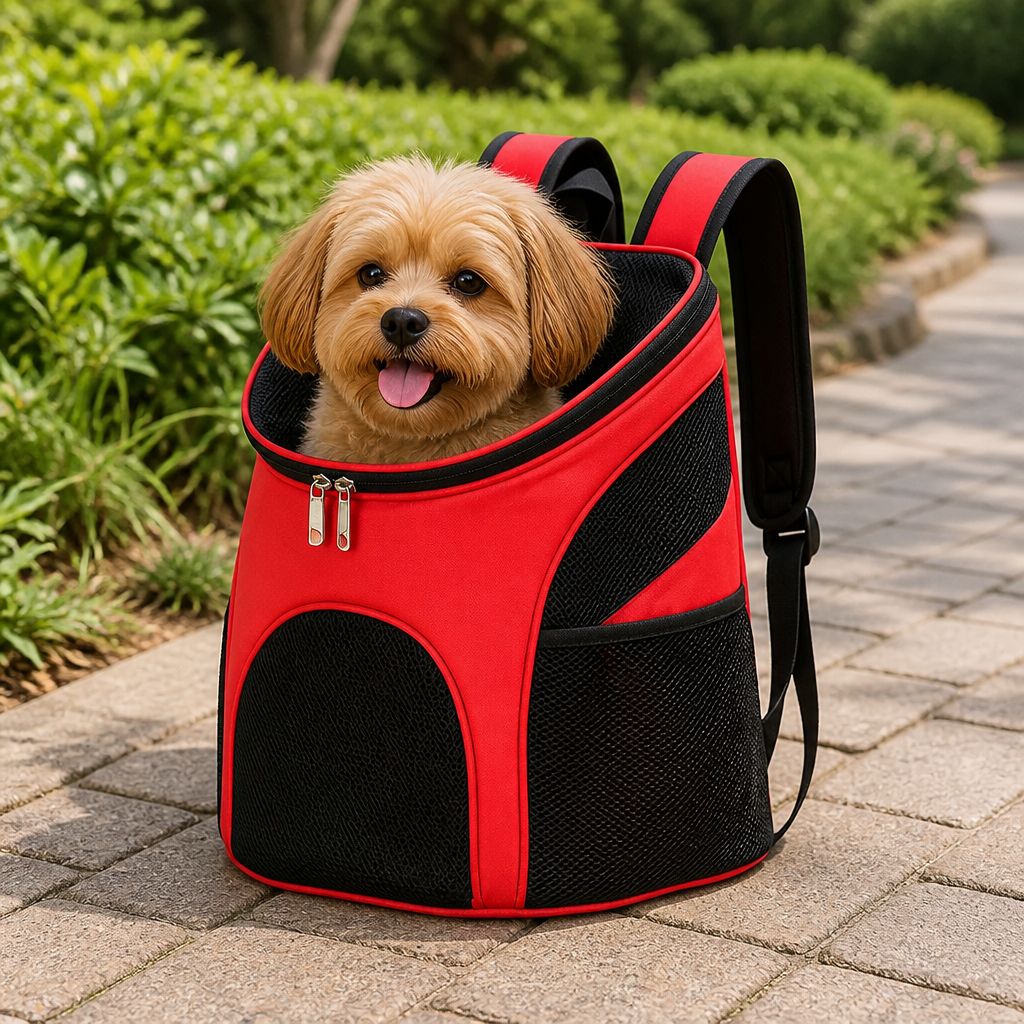DogBedHouse Large Capacity & Breathable Mesh Dog Backpack (Foldable)