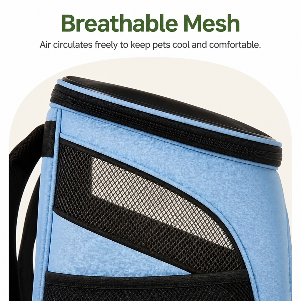 DogBedHouse Large Capacity & Breathable Mesh Dog Backpack (Foldable)