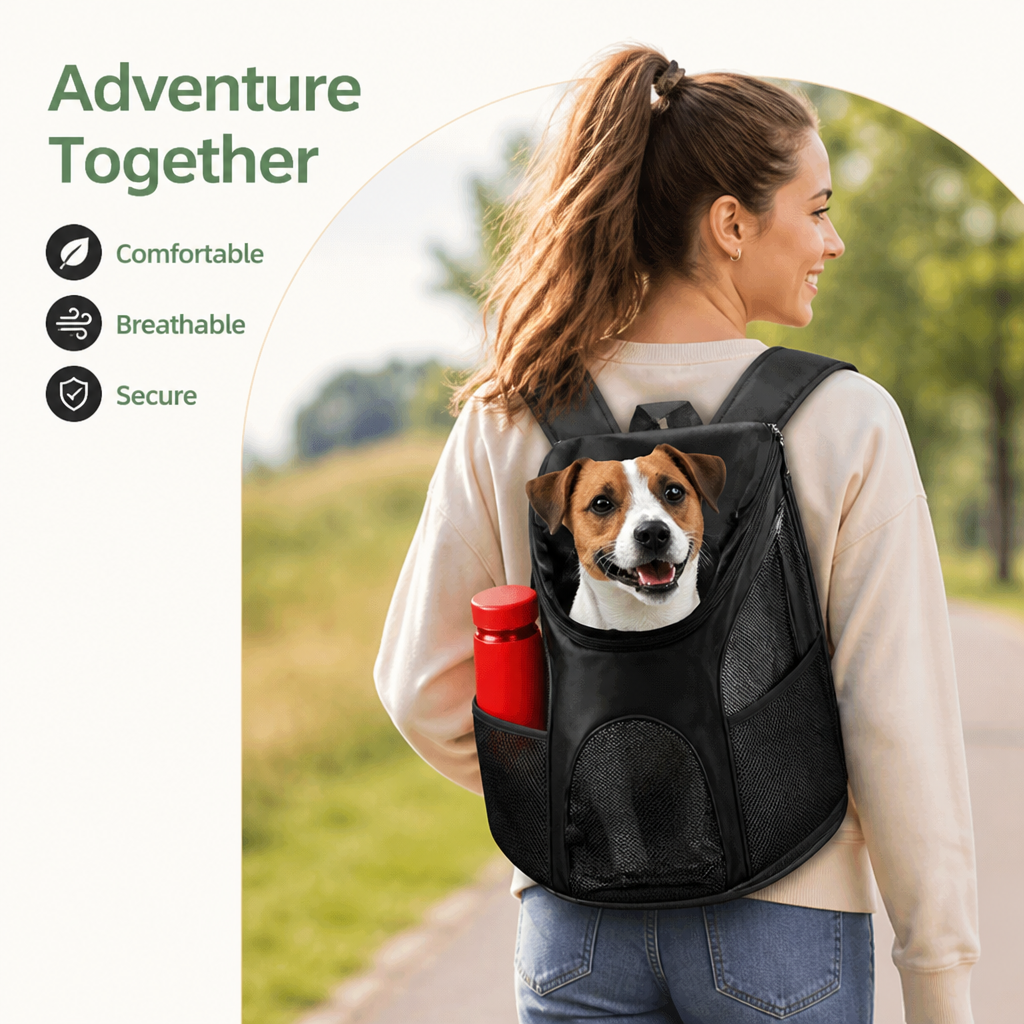 DogBedHouse Large Capacity & Breathable Mesh Dog Backpack (Foldable)