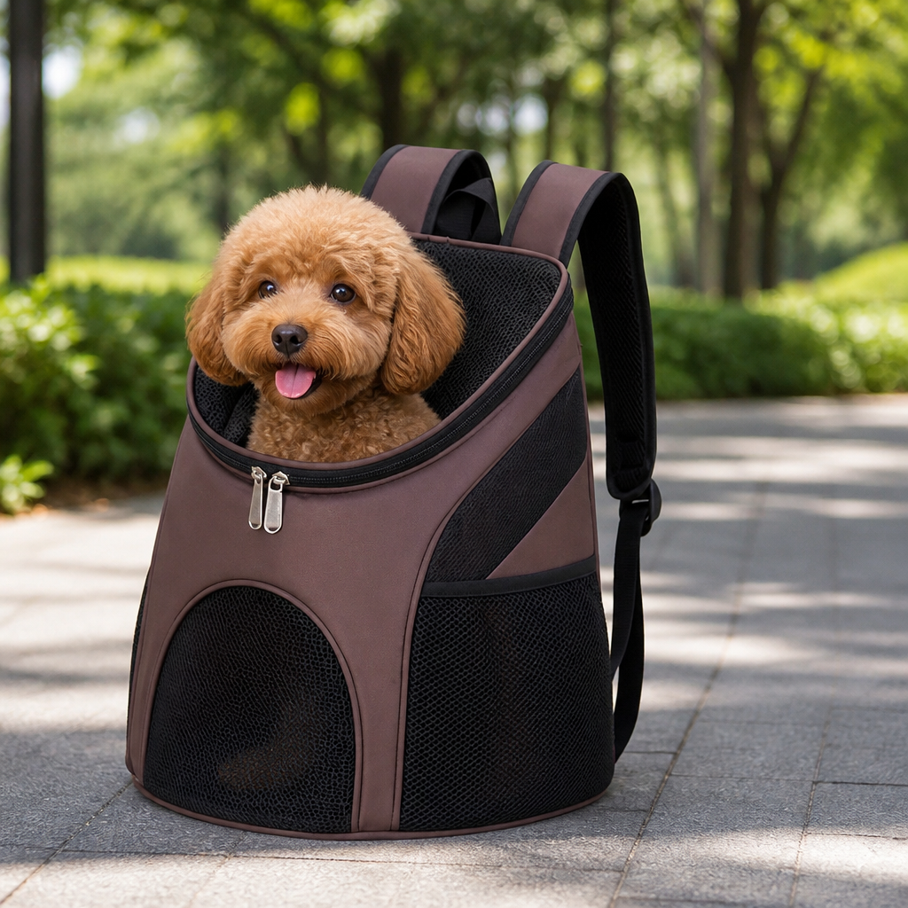 DogBedHouse Large Capacity & Breathable Mesh Dog Backpack (Foldable)