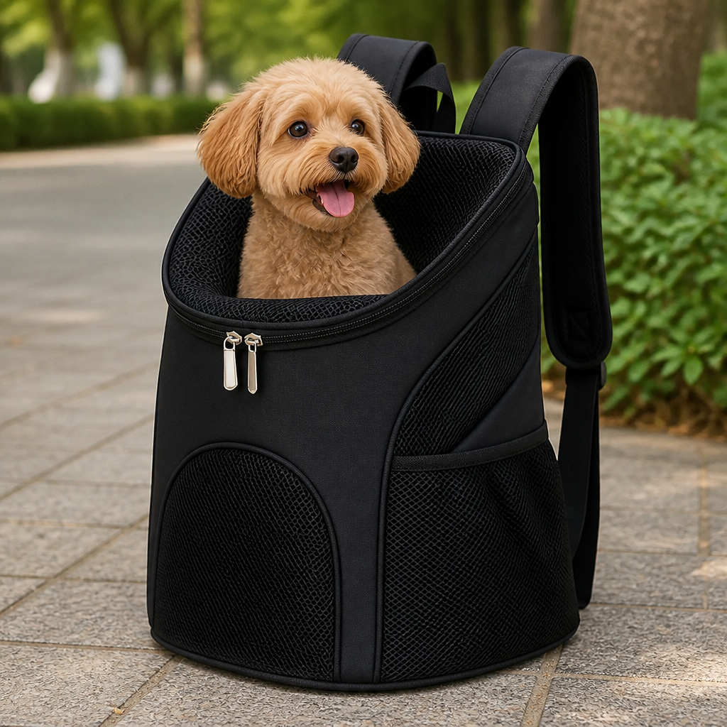 DogBedHouse Large Capacity & Breathable Mesh Dog Backpack (Foldable)