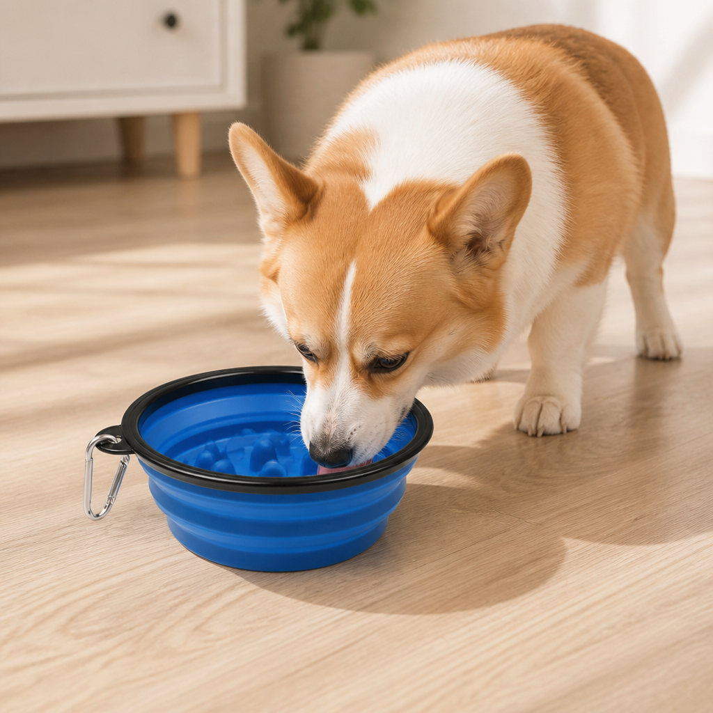 DogBedHouse Large Capacity Collapsible Travel Dog Bowl