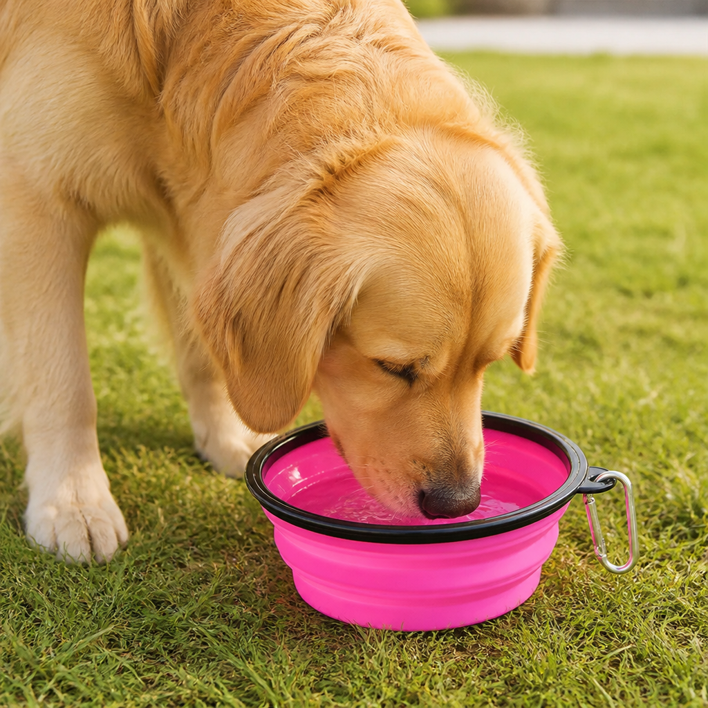 DogBedHouse Large Capacity Collapsible Travel Dog Bowl