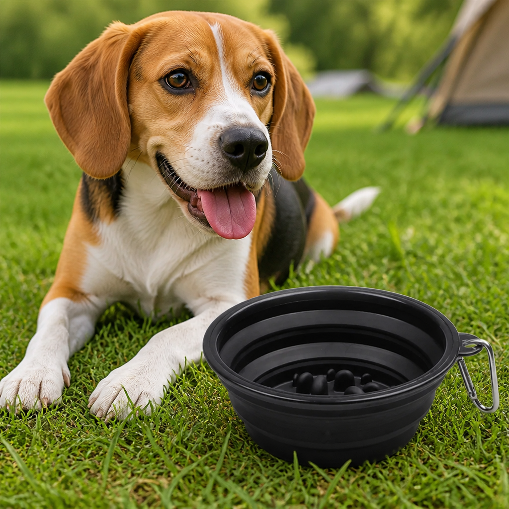 DogBedHouse Large Capacity Collapsible Travel Dog Bowl