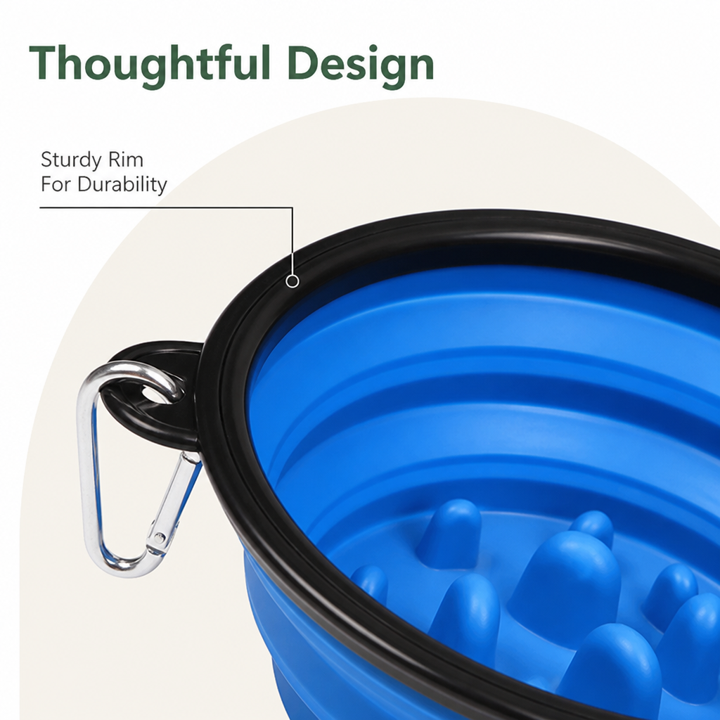DogBedHouse Large Capacity Collapsible Travel Dog Bowl