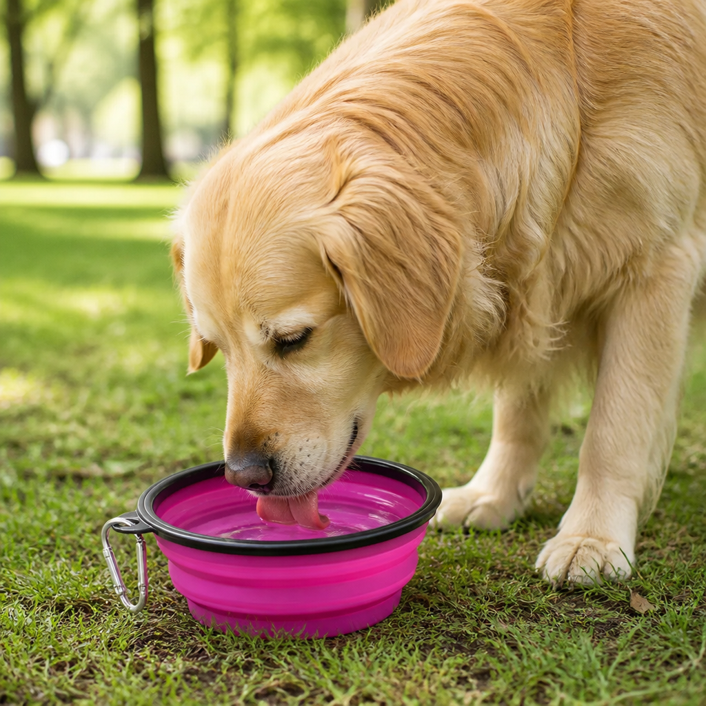 DogBedHouse Large Capacity Collapsible Travel Dog Bowl