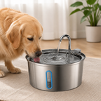 DogBedHouse Large-Capacity Filtered Pet Water Fountain (Water-Level Window)