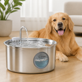 DogBedHouse Large-Capacity Filtered Pet Water Fountain (Water-Level Window)