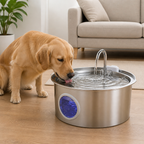 DogBedHouse Large-Capacity Filtered Pet Water Fountain (Water-Level Window)