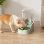 DogBedHouse Large Capacity Gravity-Fed Ceramic Pet Feeder & Water Dispenser