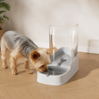 DogBedHouse Large Capacity Gravity-Fed Ceramic Pet Feeder & Water Dispenser