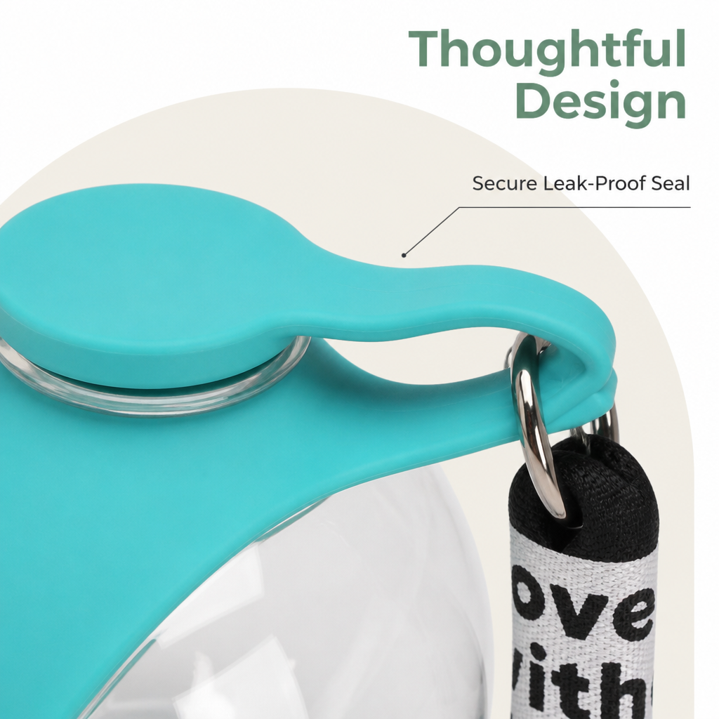 DogBedHouse Leak-Proof Collapsible Silicone Travel Pet Water Bottle (285ml)