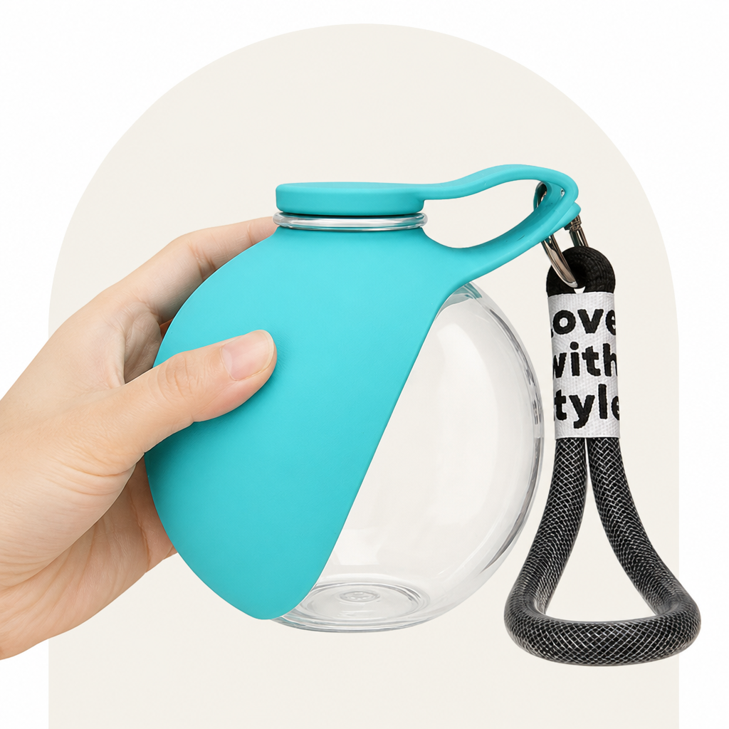 DogBedHouse Leak-Proof Collapsible Silicone Travel Pet Water Bottle (285ml)